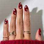 Press-On Nails Peel-And-Stick Reusable Heart Design
