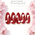 Press-On Nails Peel-And-Stick Reusable Heart Design