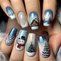 Press-On Nails Peel-And-Stick Snowflake & Holiday Designs