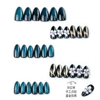Press-On Nails Peel & Press Floral & Gold Accents