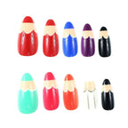 Press-On Nails Pencil-Themed High-Gloss 24-Piece