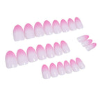 Press-On Nails Pink To Purple Ombre Self-Adhesive 24-Piece