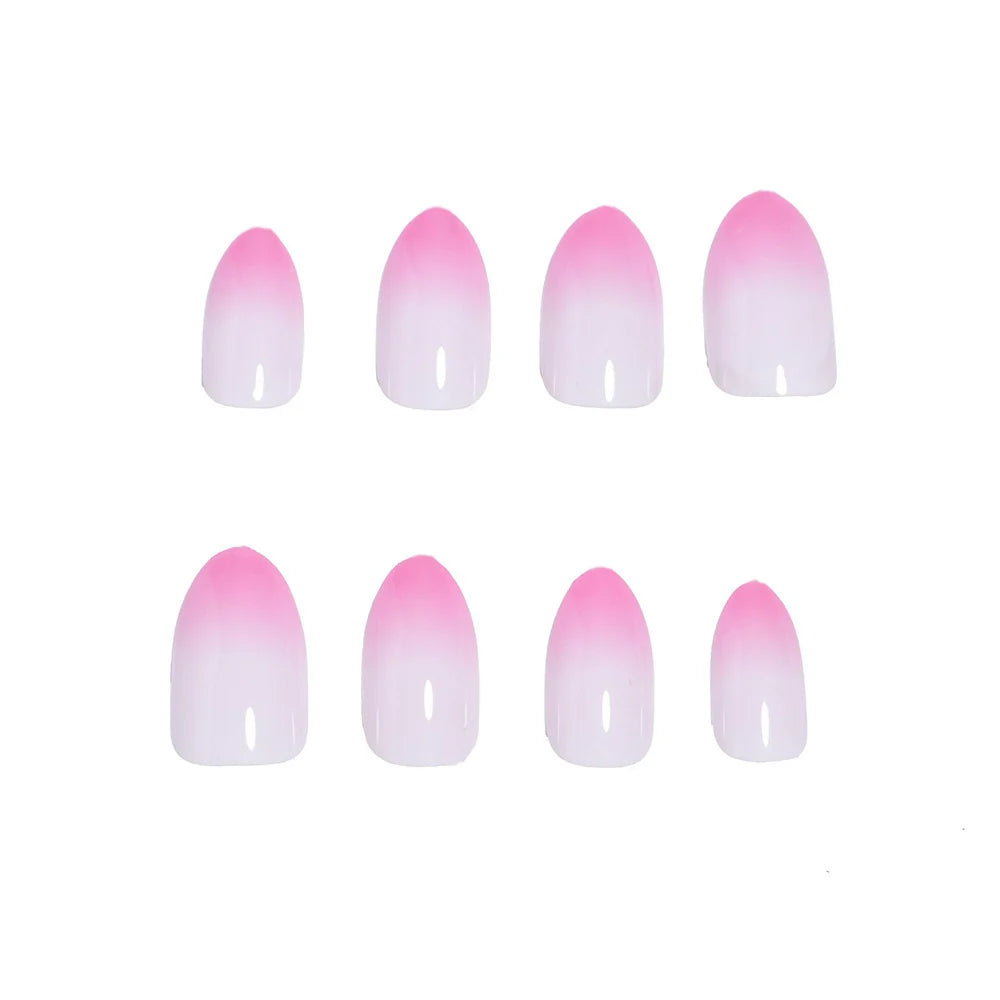Press-On Nails Pink To Purple Ombre Self-Adhesive 24-Piece