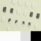 Press-On Nails Pink Zebra Pattern Easy Application