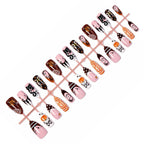 Press-On Nails Playful Artistic Designs Easy Application