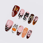Press-On Nails Playful Artistic Designs Easy Application