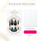 Press-On Nails Pointed 24-Piece Kit With Glue & File