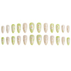 Press-On Nails Pointed Floral Easy Peel