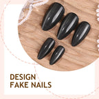 Press-On Nails Pointed & Oval Self-Adhesive