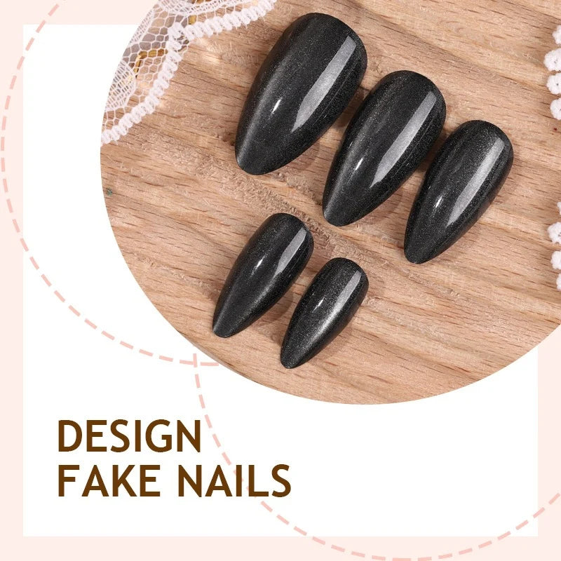 Press-On Nails Pointed & Oval Self-Adhesive