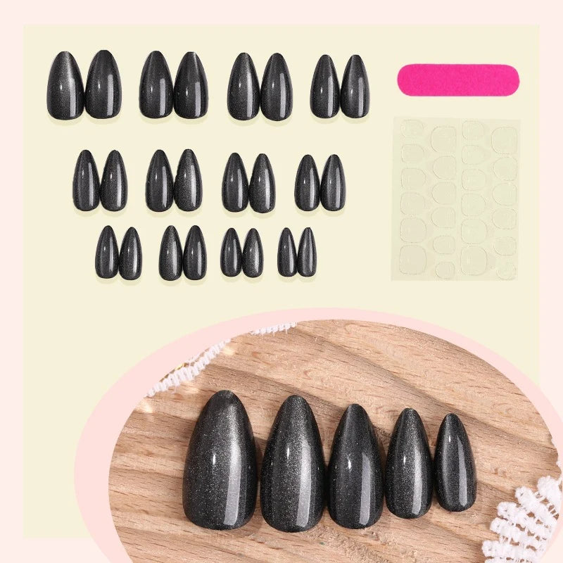 Press-On Nails Pointed & Oval Self-Adhesive