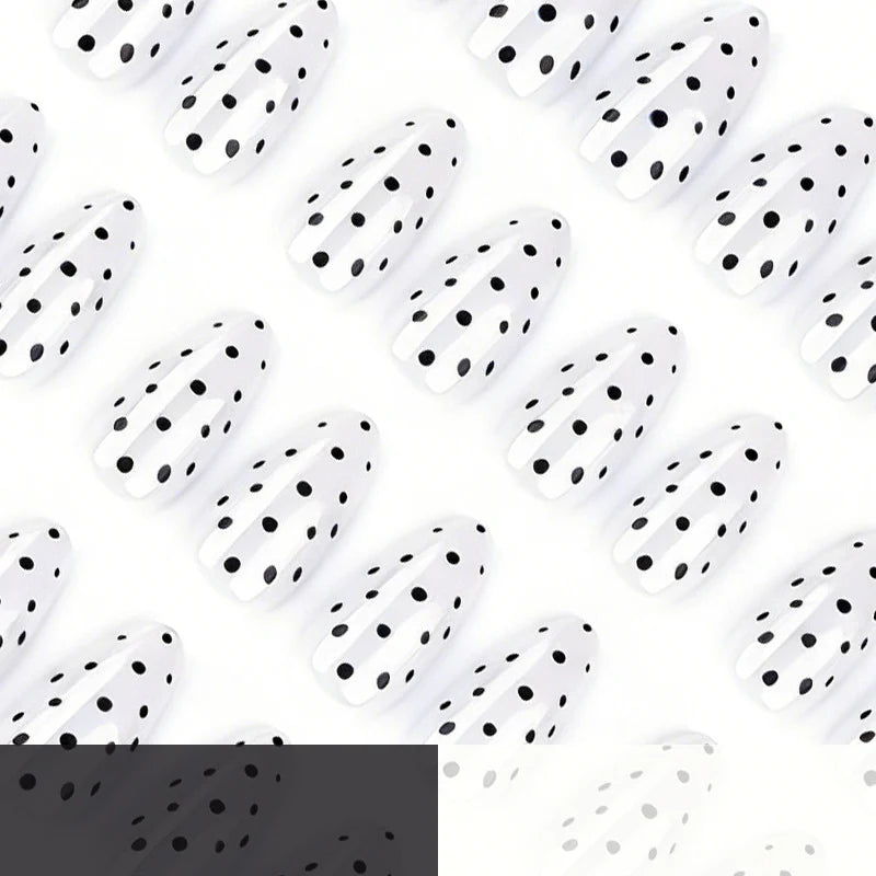 Press-On Nails Polka Dot 24-Piece Easy Application