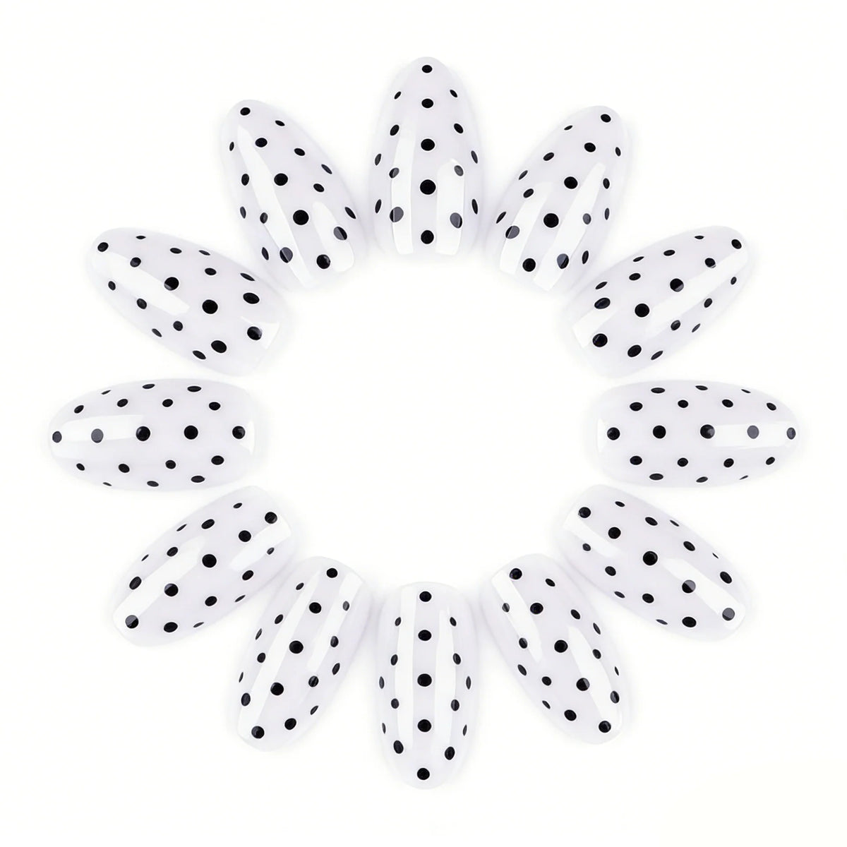 Press-On Nails Polka Dot 24-Piece Easy Application