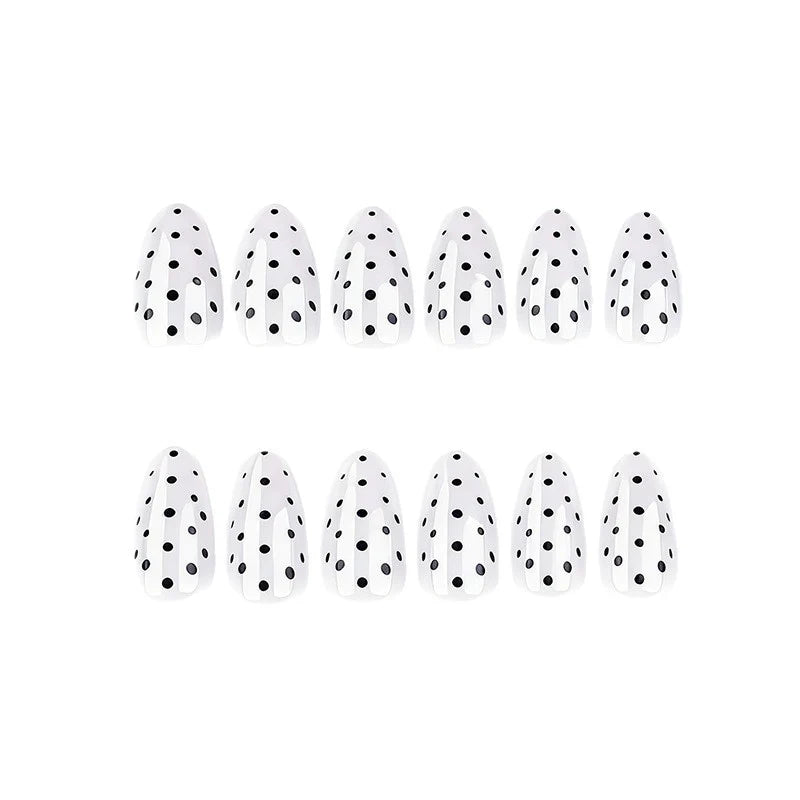 Press-On Nails Polka Dot 24-Piece Easy Application
