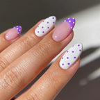 Press-On Nails Polka Dot Gel Long-Lasting Wear