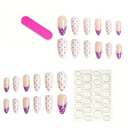 Press-On Nails Polka Dot Gel Long-Lasting Wear