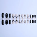 Press-On Nails Pre-Applied Adhesive Reusable Gems & Glitter