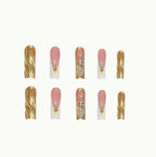 Press-On Nails Premium Acrylic Gold Accent