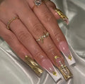 Press-On Nails Premium Acrylic Gold Accent