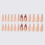 Press-On Nails Red Glitter Stones Multiple Sizes