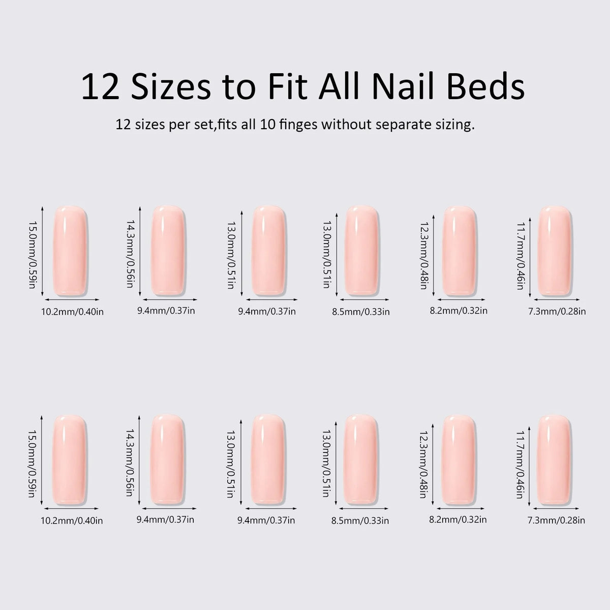 Press-On Nails Red Glitter Stones Multiple Sizes