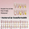 Press-On Nails Reusable & Waterproof Floral Design