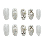 Press-On Nails Rhinestone Adhesive Backing Comfortable Fit