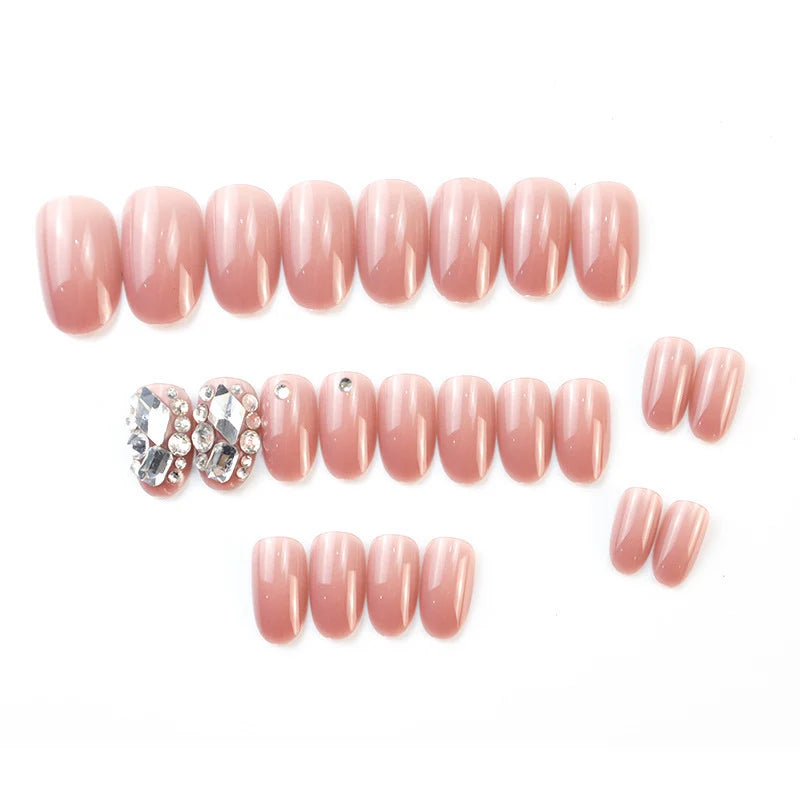 Press-On Nails Rhinestone Embellished Comfort Fit