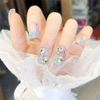 Press-On Nails Rhinestone Embellished Glue-On & Reusable