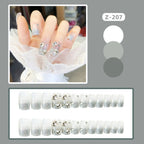 Press-On Nails Rhinestone Embellished Glue-On & Reusable