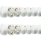 Press-On Nails Rhinestone Embellished Glue-On & Reusable