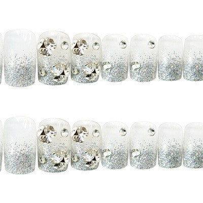 Press-On Nails Rhinestone Embellished Glue-On & Reusable