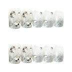 Press-On Nails Rhinestone Embellished Glue-On & Reusable