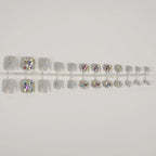 Press-On Nails Rhinestone Embellished Peel & Stick