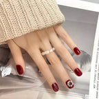 Press-On Nails Rhinestone Embellished Self-Adhesive