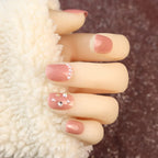 Press-On Nails Rhinestone Embellished Self-Adhesive Reusable Comfortable Fit