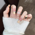 Press-On Nails Rhinestone & Floral Easy-Apply Adhesive