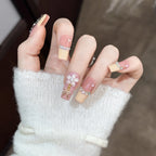 Press-On Nails Rhinestone & Floral Easy-Apply Adhesive