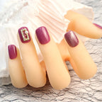 Press-On Nails Rhinestone Glossy Multiple Sizes
