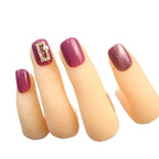 Press-On Nails Rhinestone Glossy Multiple Sizes