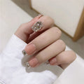 Press-On Nails Rhinestone Self-Adhesive Long-Lasting Shine