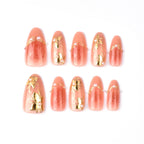 Press-On Nails Rose Floral Adhesive Tabs & Multiple Sizes