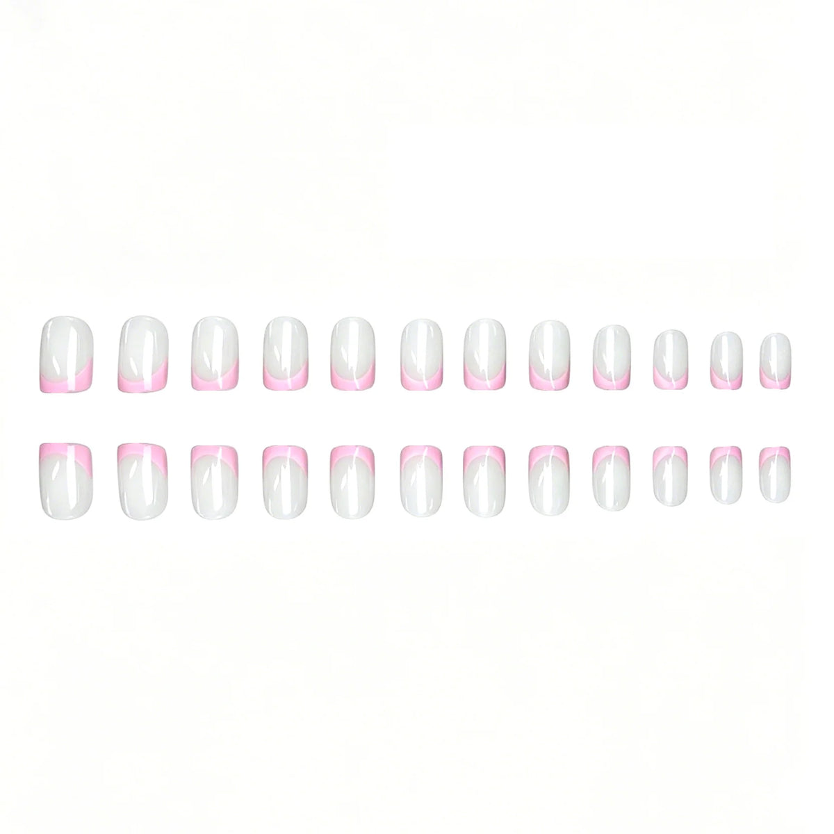 Press-On Nails Salon Acrylic Ombre French Tip 24-Piece Set