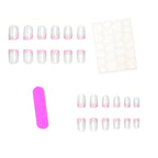 Press-On Nails Salon Acrylic Ombre French Tip 24-Piece Set