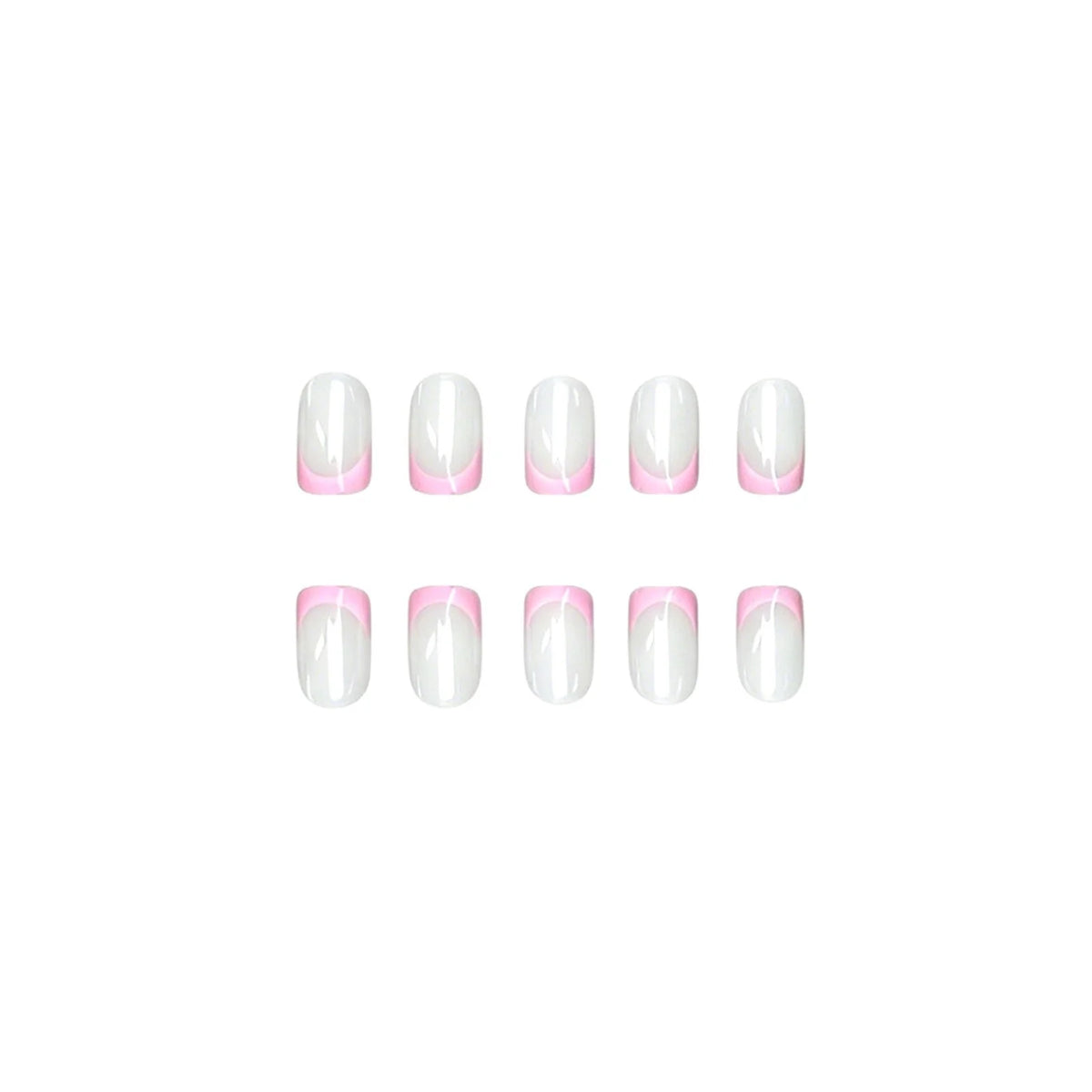 Press-On Nails Salon Acrylic Ombre French Tip 24-Piece Set
