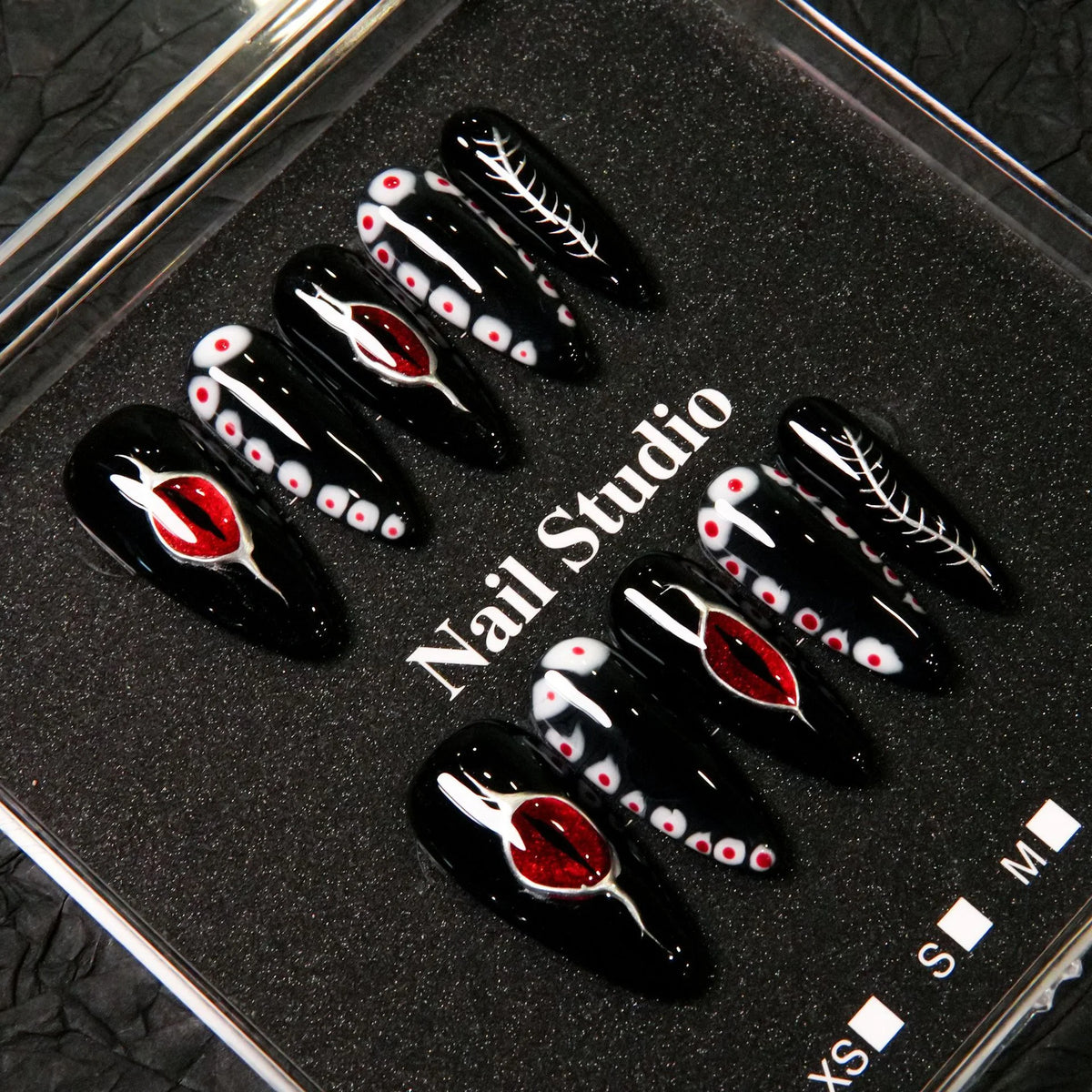 Press-On Nails Sculpted Artistic Design No Glue & Long-Lasting