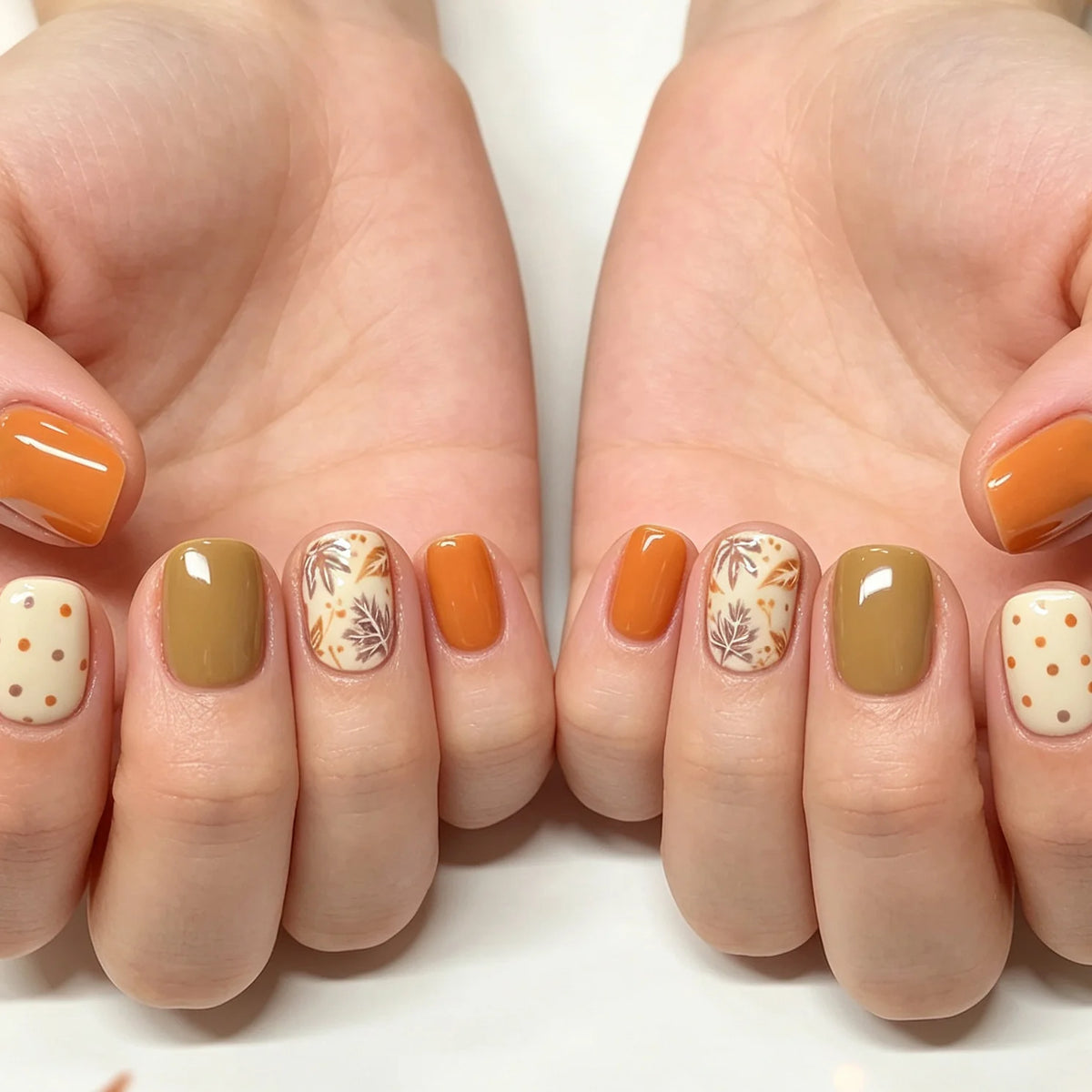 Press-On Nails Seasonal Floral Hypoallergenic Set of 24
