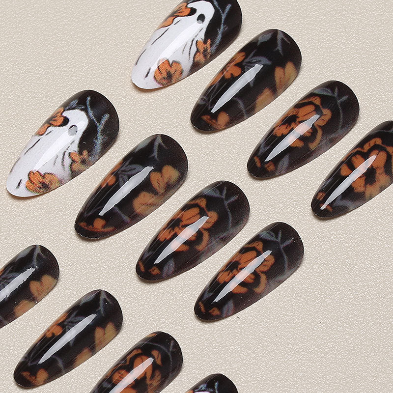 Press-On Nails Seasonal Floral Peel-and-Stick & Reusable