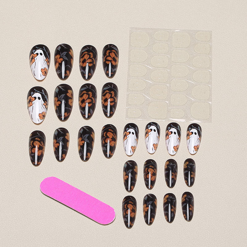 Press-On Nails Seasonal Floral Peel-and-Stick & Reusable