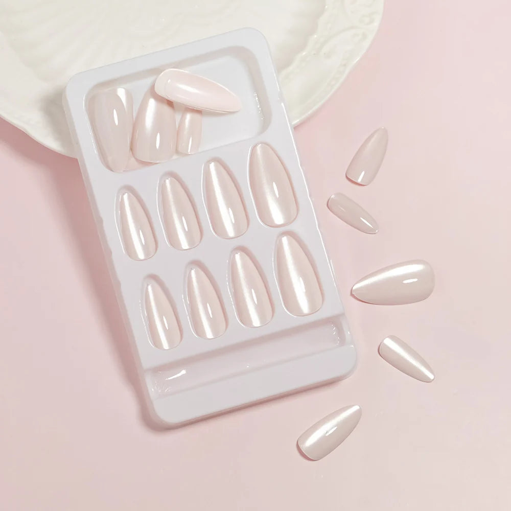 Press-On Nails Self-Adhesive Almond Set of 24